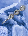 Triple Pear-Cut Crystal Bobby Pin