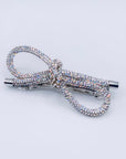 Glittering Shoelace Bow Barrette