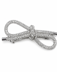 Glittering Shoelace Bow Barrette