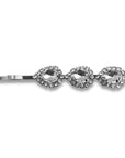 Triple Pear-Cut Crystal Bobby Pin