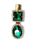 Mini Emerald Crystal Hair Clip