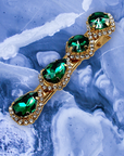 Emerald Crystal Hair Clip