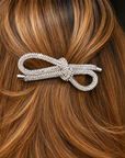 Glittering Shoelace Bow Barrette